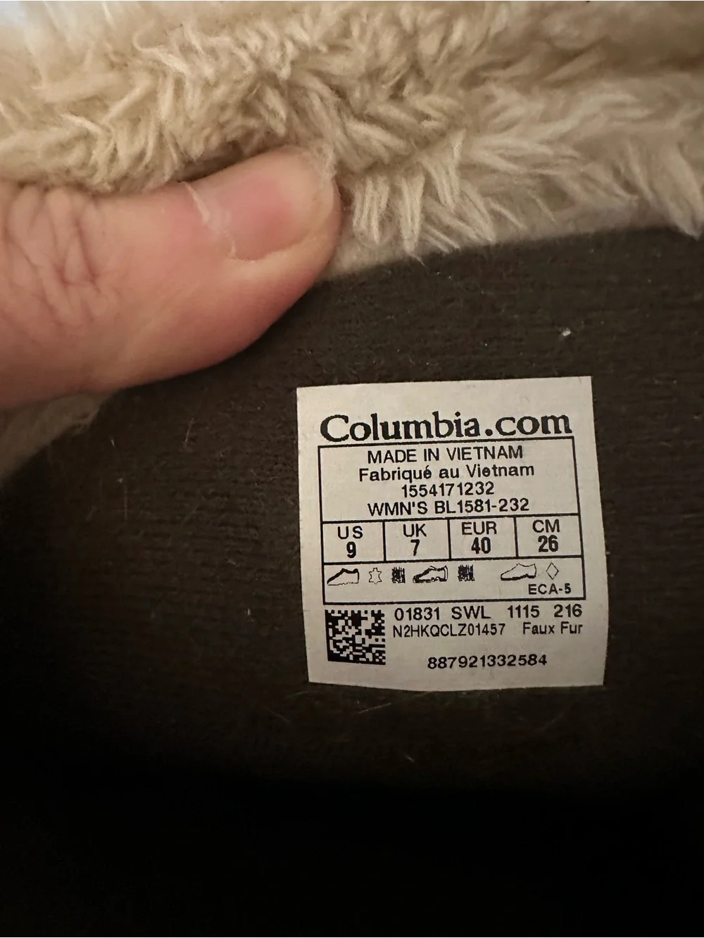 Columbia Women's Brown Winter Lace-Up Boots with Cream Faux-Fur Cuff